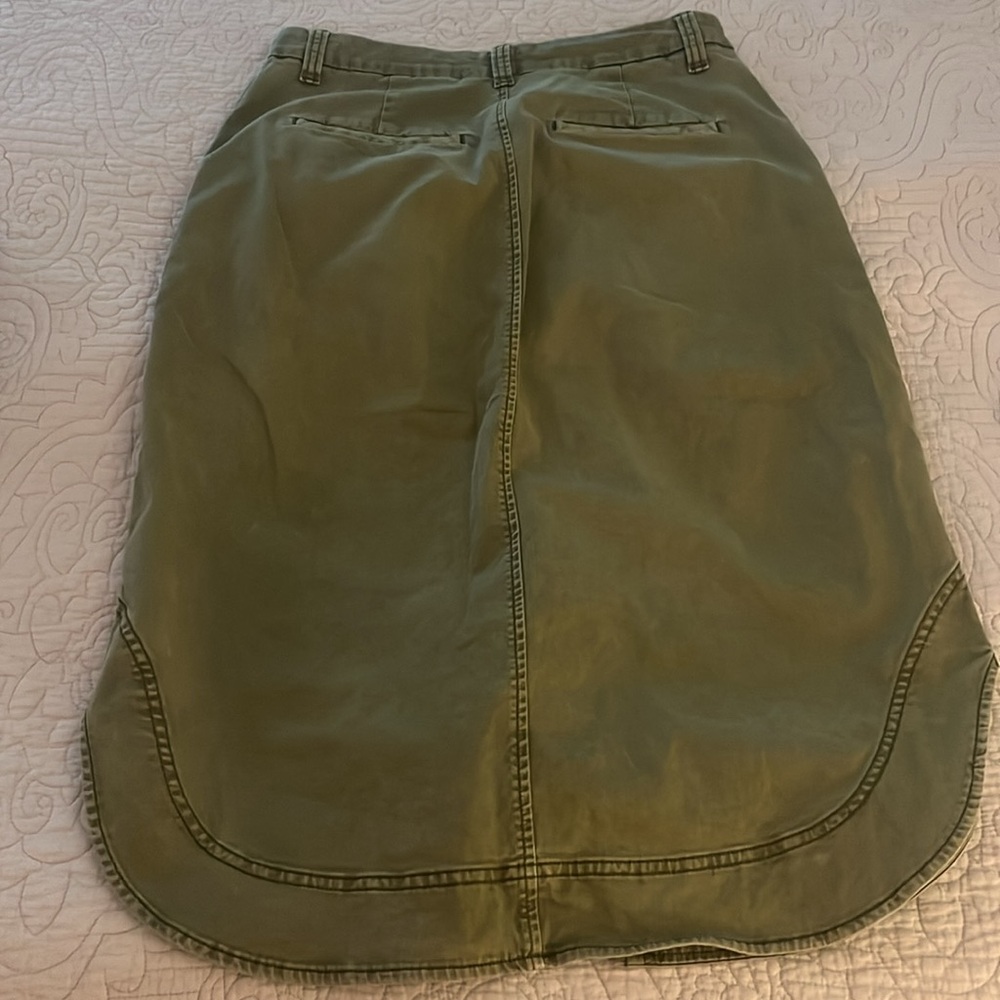 Khaki Shirttail Midi Skirt - Picture 5 of 6